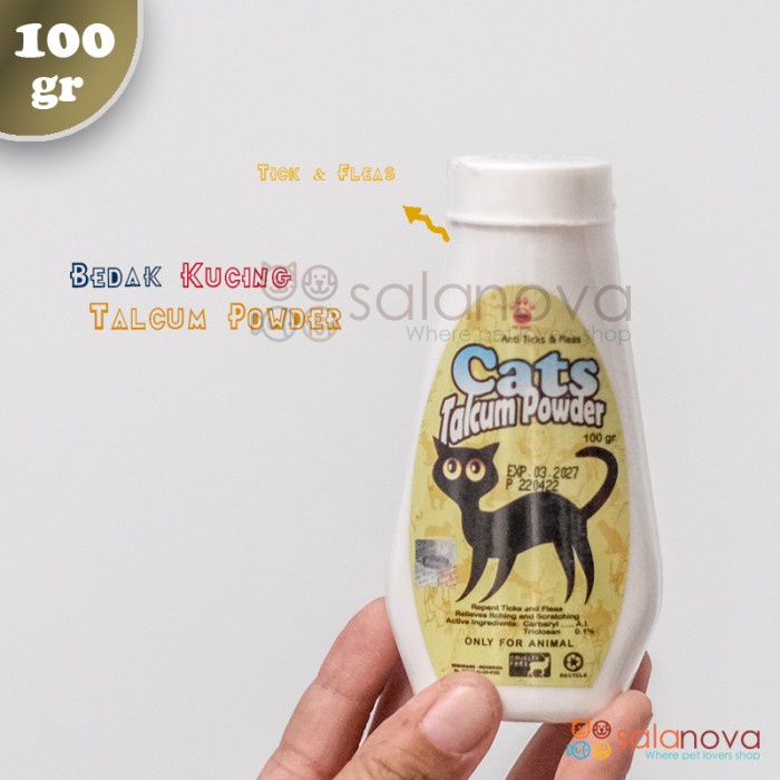 Talcum Powder Bedak Kucing Anti Kutu dan Jamur 100gr