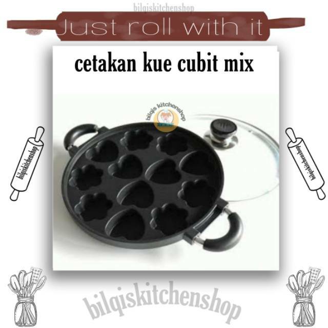 Cetakan kue cubit mix teflon