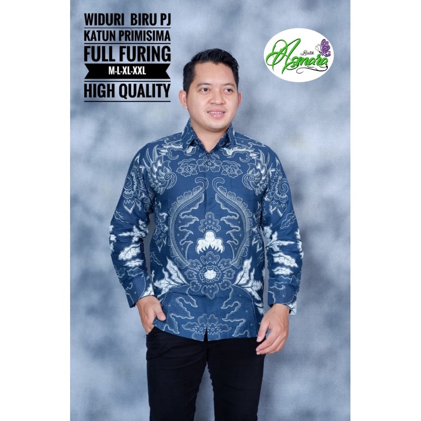 WIDURI BIRU ASMARA BATIKSOLOAMANAH BAJU KEMEJA BATIK SOLO PRIA LENGAN PANJANG PENDEK LAPIS FURING ATASAN PREMIUM MODERN PEKSI SELING GINANDRA UNGU KAPAL KANDAS IJO JAGADMUDA GURDO HITAM AJI MAHKOTA MAHKOTA HITAM MAHKOTA MERAH DEWAWANGSA NAVY PRABOWO UKAIL