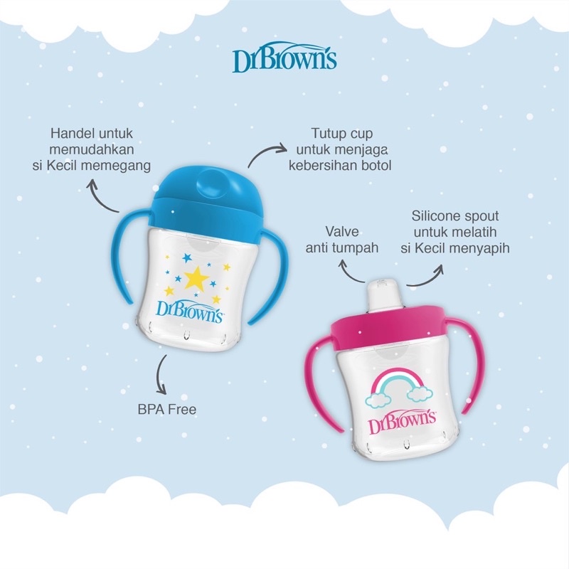 Dr.Brown's Soft Spout Transition Cup - Botol Minum bayi