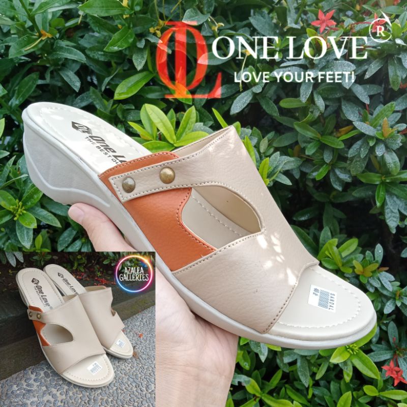 SANDAL PUYUH ONE LOVE ORIGINAL, SANDAL PUYUH WANITA ONE LOVE, SANDAL HAK WANITA , SANDAL WEDGES ONE 