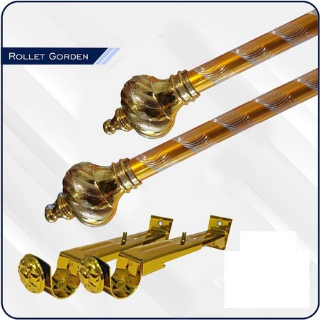 FULL SET 1Meter Paket Besi Rel Pipa Gorden Rolet Garis Uril