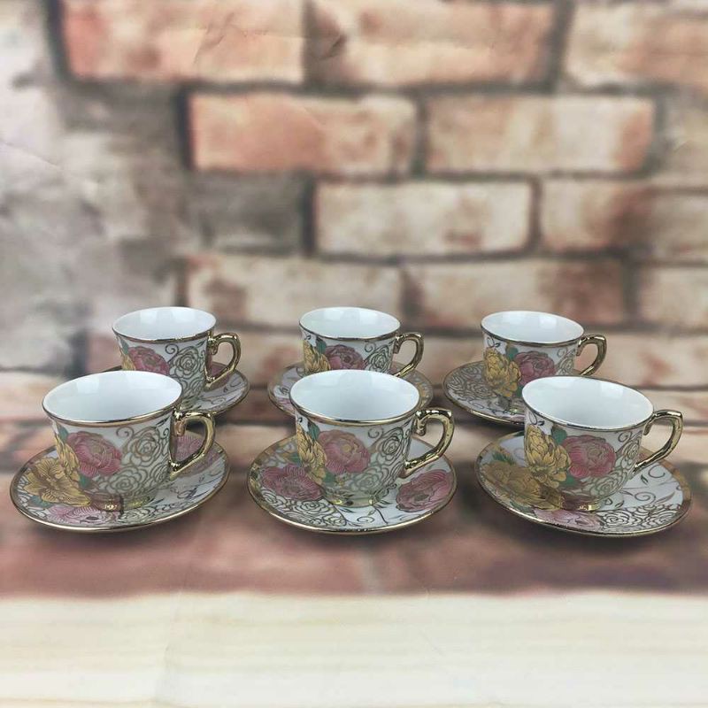 Cangkir Keramik 6 Set in 1 European Style Art Vintage-B50