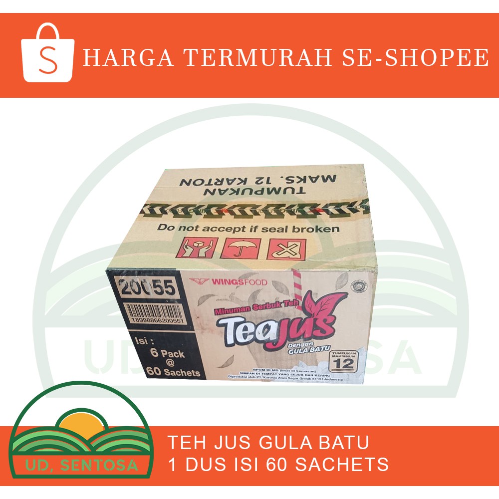 

TEH JUS GULA BATU 1 KARTON ISI 60 SACHETS