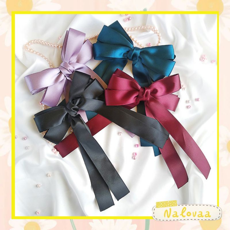 Jepit Rambut Pita Satin Korea