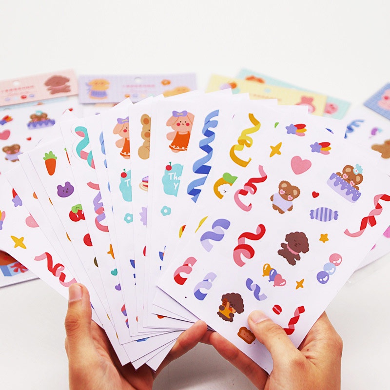 

Kankan Soft Fur Animal Diary Deco Stickers