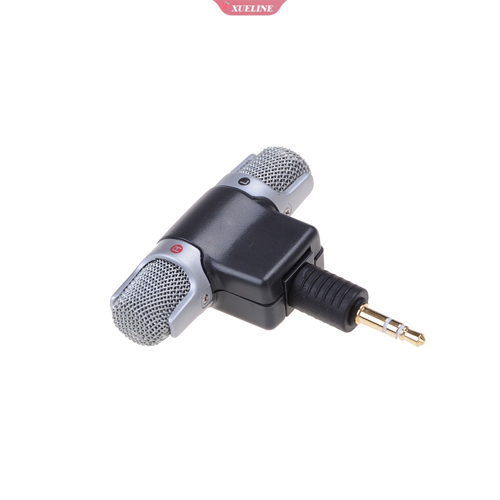 Mikrofon Stereo Mini Dengan Jack 3.5mm Untuk Rekaman Studio Wawancara Smartphone