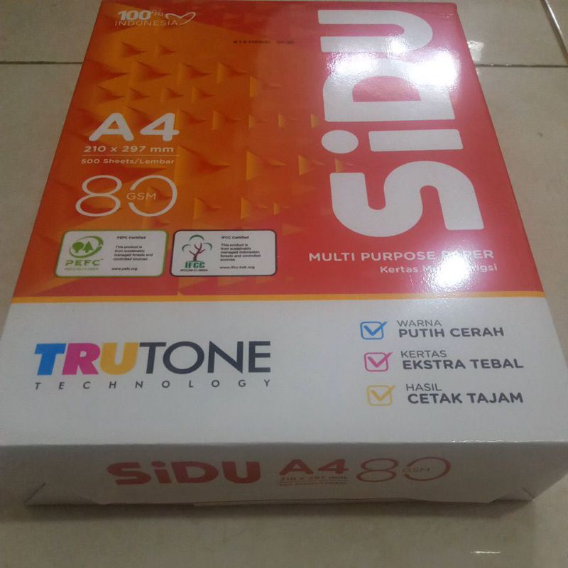 

Kertas HVS A4 80gsm, isi 100lbr