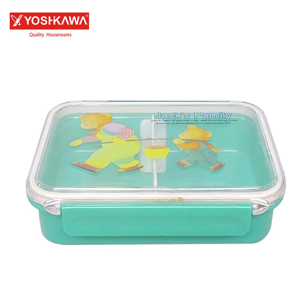 

YOSHIKAWA Tempat Makan 16 CM Sekat Lepas Pasang EVL-LB-01 Hijau