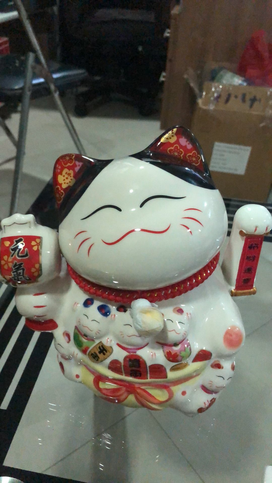 Pajangan Kucing Hoki / Pajangan Keramik Manekineko / Lucky Cat Ceramik