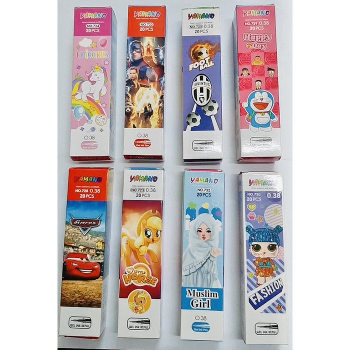 

MURAH Refill/isi gel pen yamano 0.38mm 1 pak isi 20 pcs
