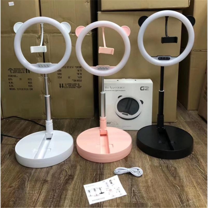 MAI Appearance G2 - Selfie Ring Fill Light LED with Foldable Stand - 12 inch with 128 LED Beads
