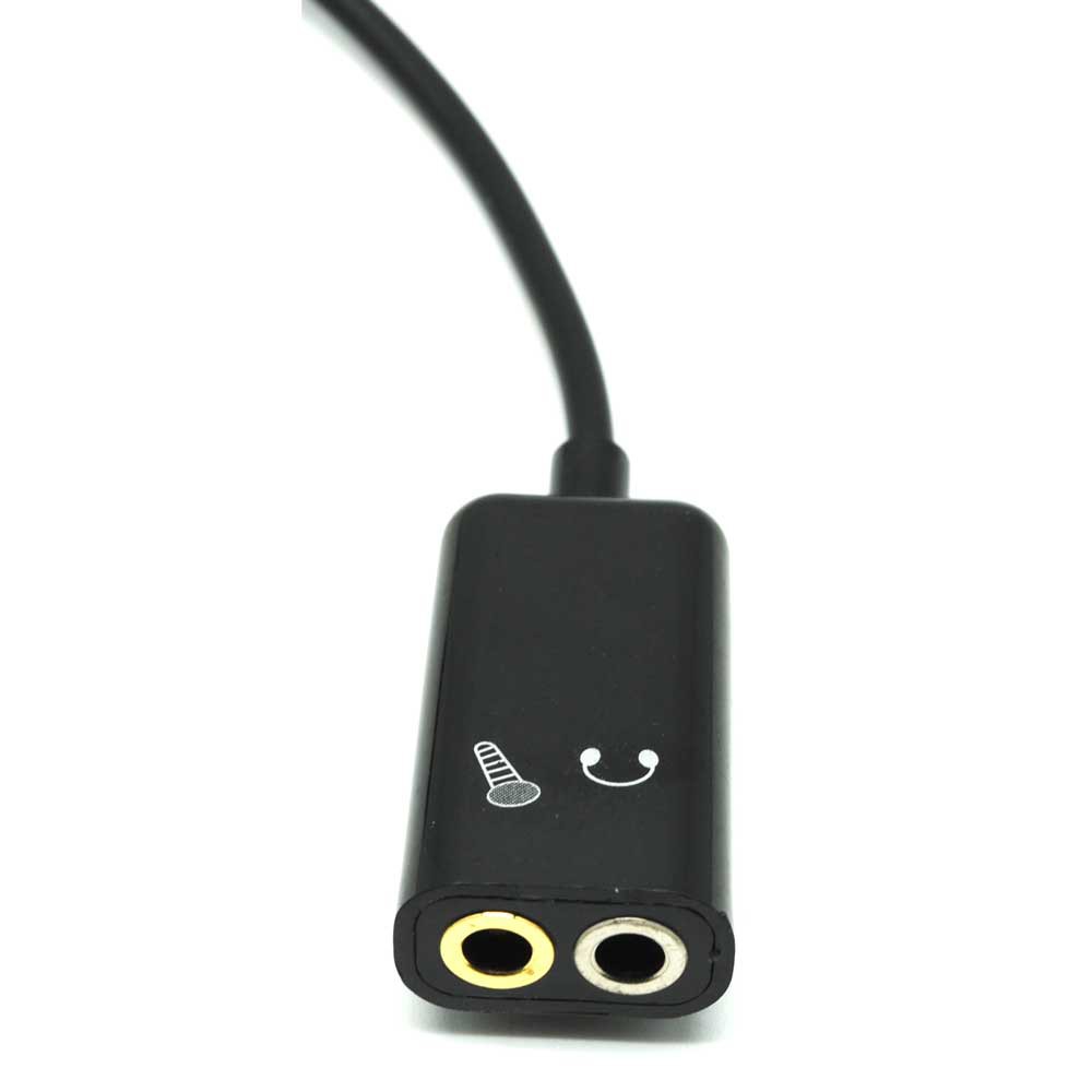 Audio Splitter 3.5mm ke 2 x 3.5mm - FA29735 - Black--Microphone