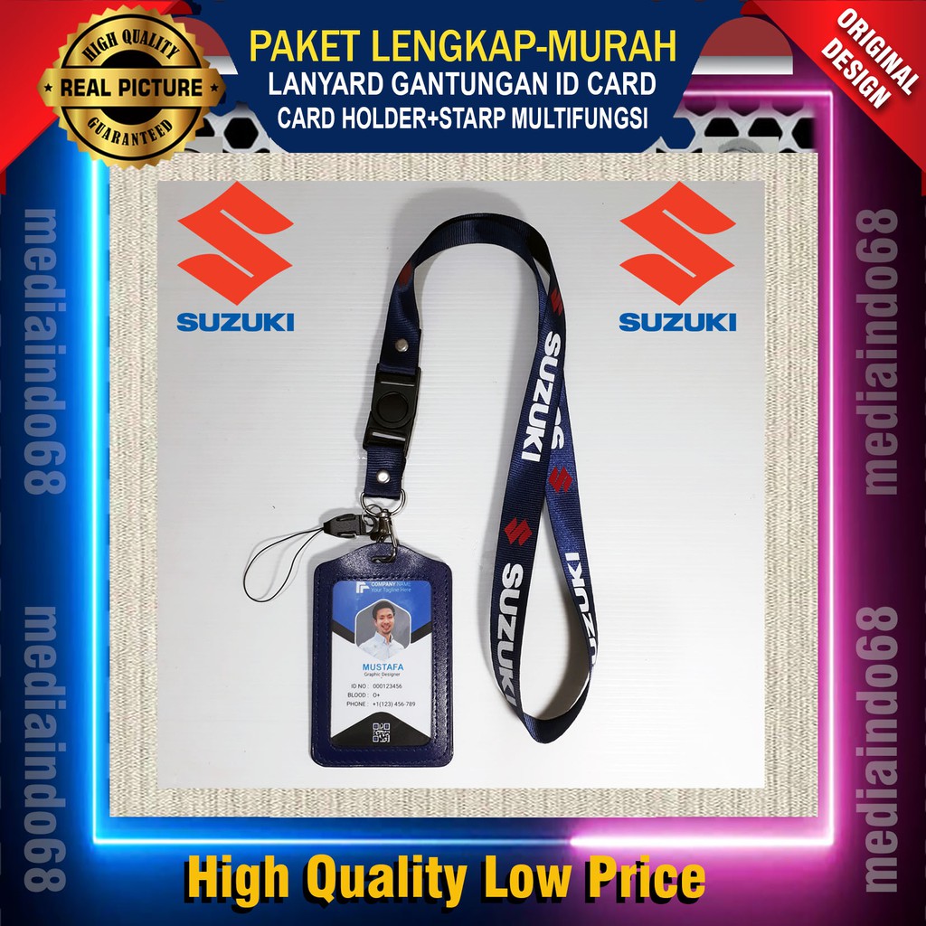 

SUZUKI Lanyard ,Strap ID, HP/Flashdisk (Paket Lengkap Murah)