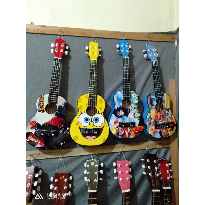 ukulele karakter gambar/ukulele motip gambar senar4/ukulele senar4