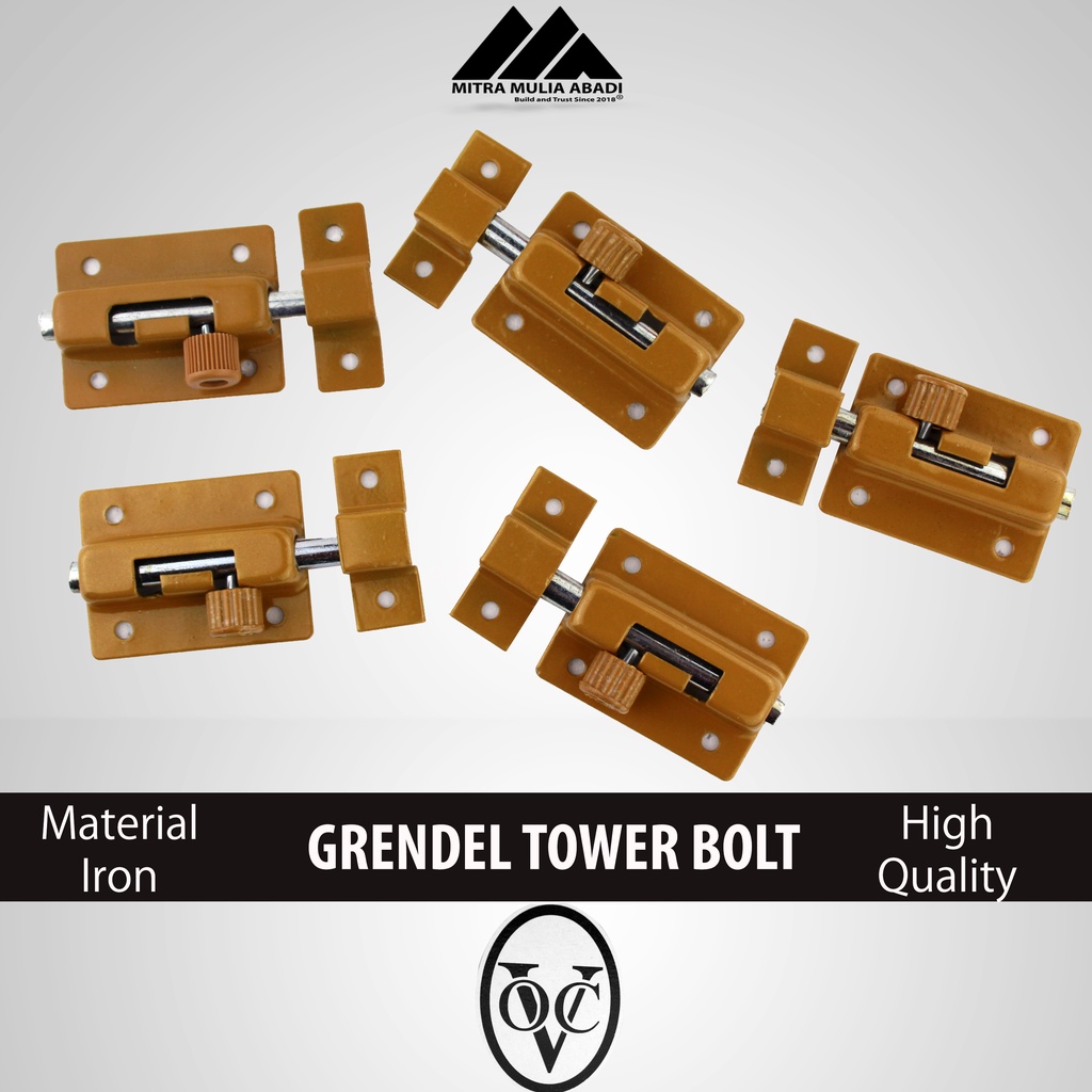 Grendel Tower Bolt VOC Slot Pintu 5pcs Jendela 2 Inch / 5 cm l Skrup