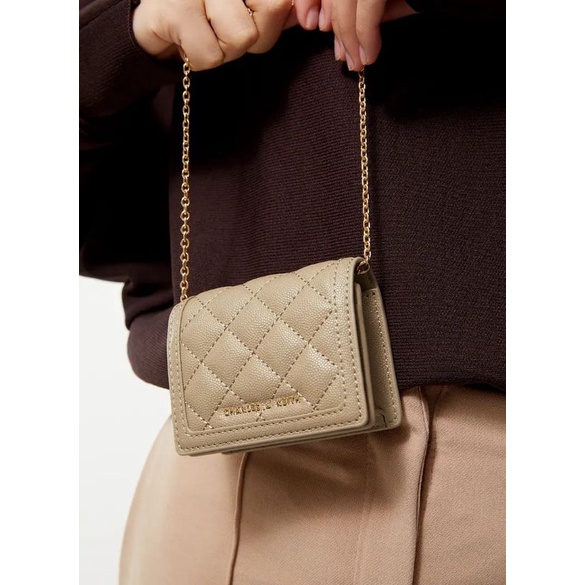 10.10 SALE | CK Micaela Quilted Card Holder / Quilted Phone Pouch