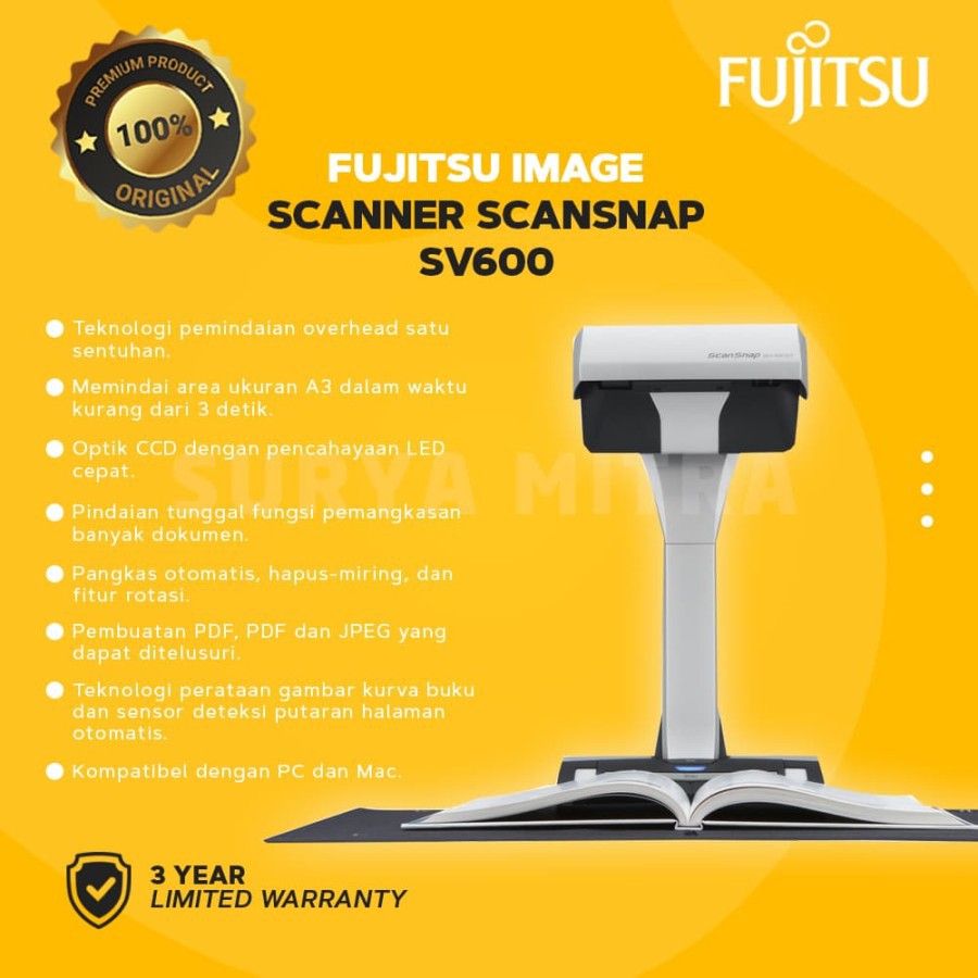 FUJITSU SV600 A3 Scanner Scan Snap Series