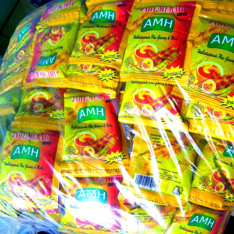 

JAHE MERAH AMH 1 BALL 1SI 200 SACHET 100% ORIGINAL 20 RENCENG