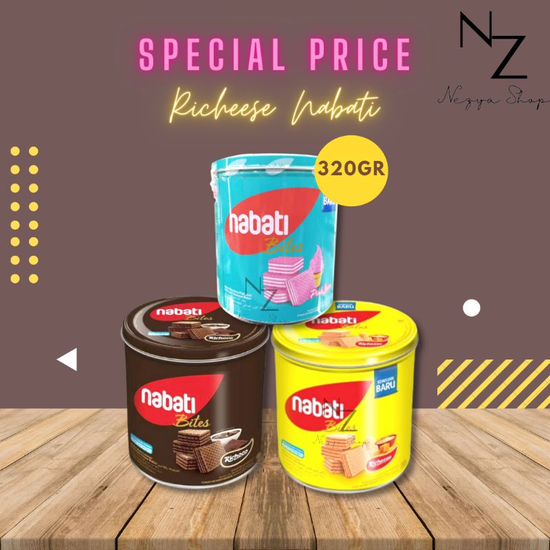 

Richeese Nabati Kaleng Keju , Pink Lava, Chocolate, Vanilla 287gr