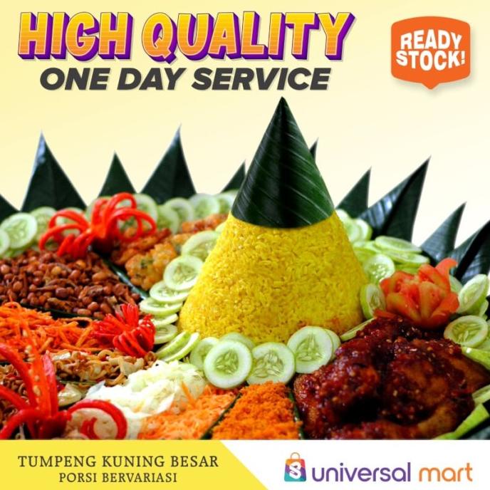 

Nasi Tumpeng kuning porsi 5 orang