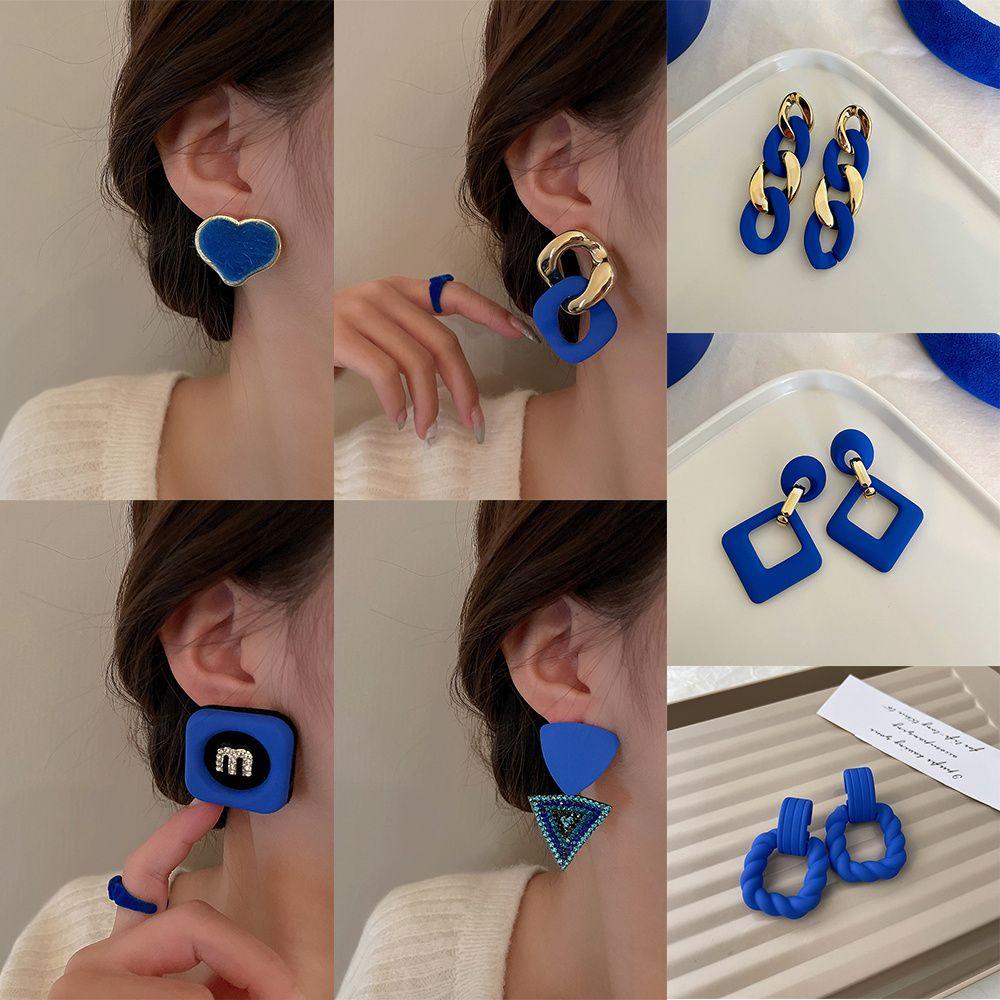 R-bunga Anting Wanita Fashion Rantai Anting 2022baru Geometris Menjuntai Anting Stud