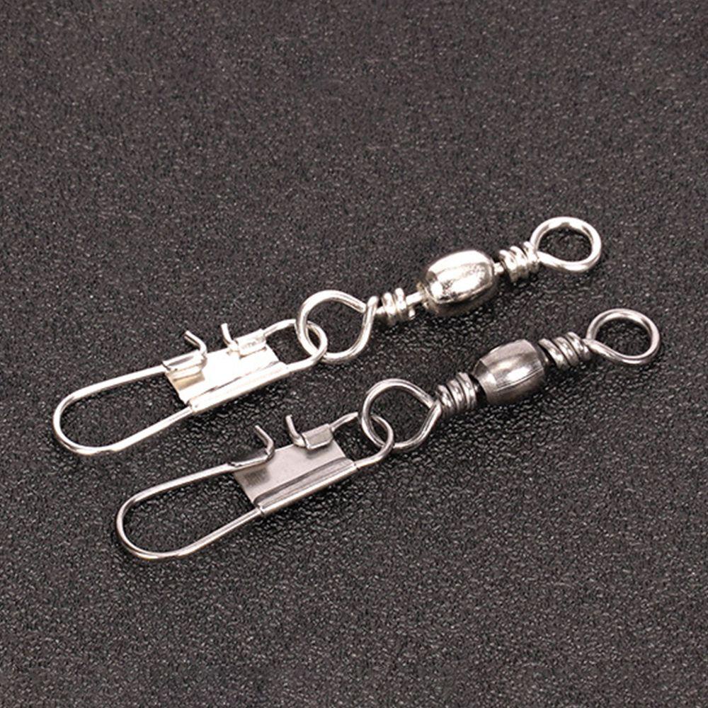 Preva 50pcs/Lot Aksesoris Kail Pancing3 /0# Lure 8-Shaped Ring Quick Swivel Tipe Botol 8-Shaped