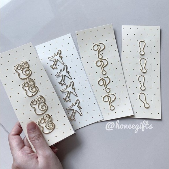 

Paper Clip klip kertas tanda baca unik scrapbook diy buku kado gold
