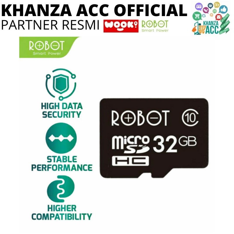 KHANZAACC Robot Kartu Memori HP Micro SD 32GB Class 10 Memory Card Original Bergaransi Resmi