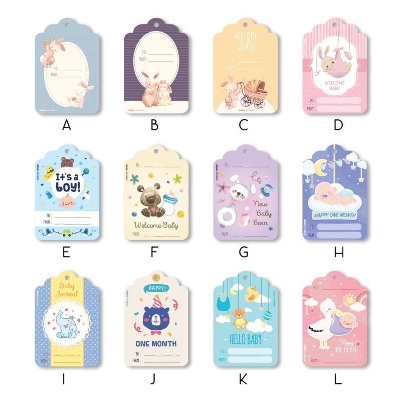 kartu ucapan baby/gift tag isi 25pcs