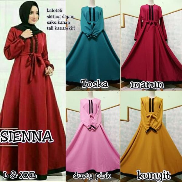 SIENNA MAXI DRESS - Gamis Balotelli List Kombinasi Renda Busui