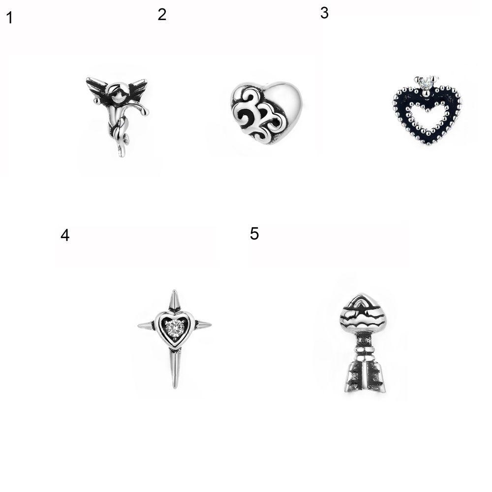 Perhiasan Anting Tusuk Salib LILY Heart Angel Goth Aesthetic