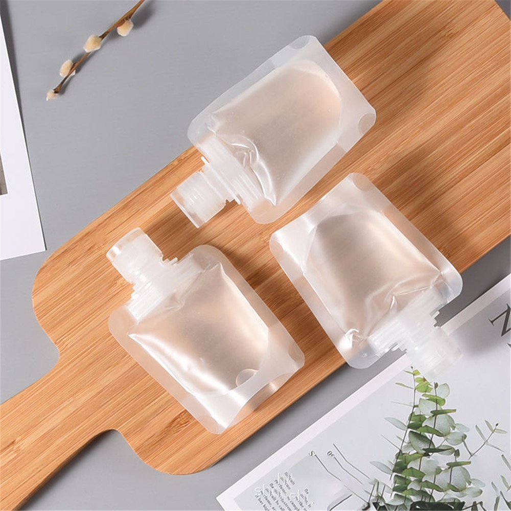 【COD Tangding】30/50/100ML 3pcs/set Portable Travel Fluid Makeup Packing Bag with Flip Open Cap