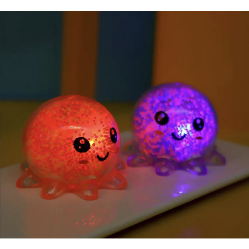 Squishy Octopus Squeeze Gurita Fidget Toy Anti Stress Relieve New Viral Pop It Mainan Anak Kids Toys Viral Ball LED Vent Slime Baby