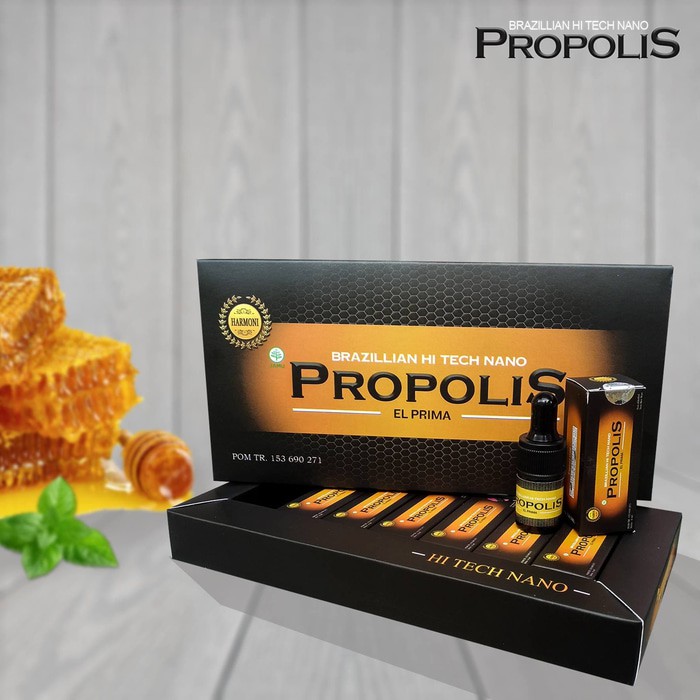 Propolis HiTech Nano Brazillian Harmoni Original Per Box berisi 7 botol 6 ml