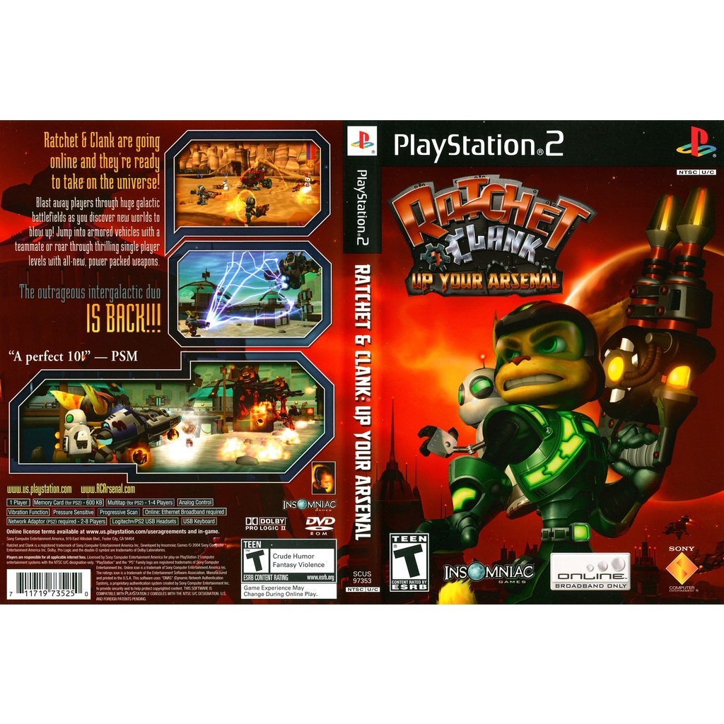 Kaset Ps2 Game Ratchet and Clank - Up Your Arsenal