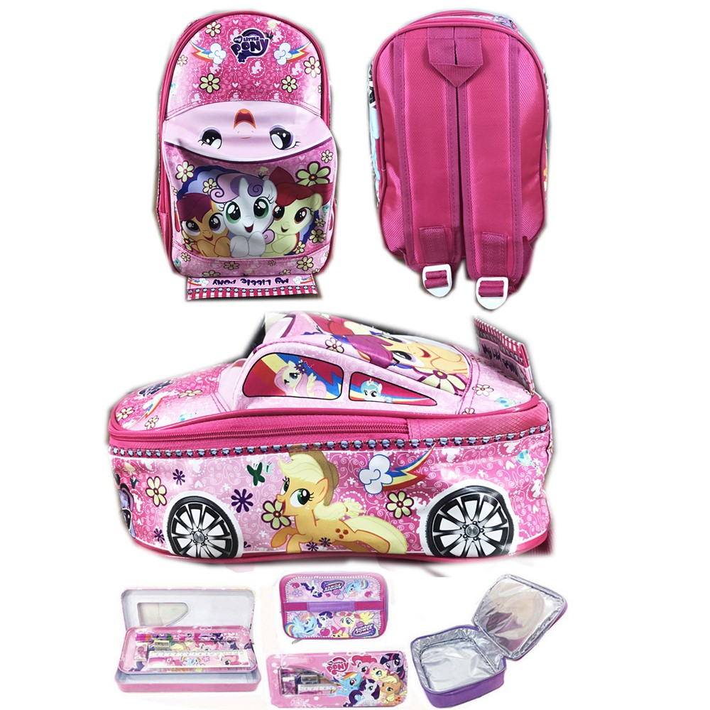 Tas Ransel Sekolah TK kuda pony pinke pie  3D On The Road Tas Mobil LBKP