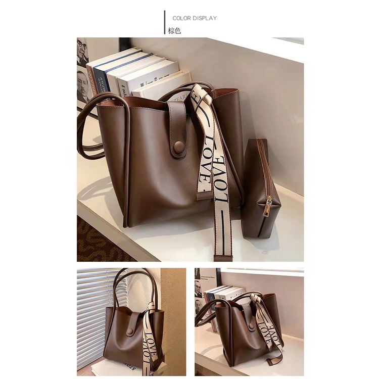 172368 Tas Wanita Import Totebag Cewek Impor 2 in 1