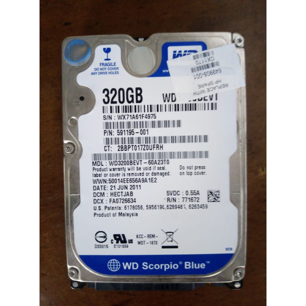 Hard Disk internal notebook 320GB