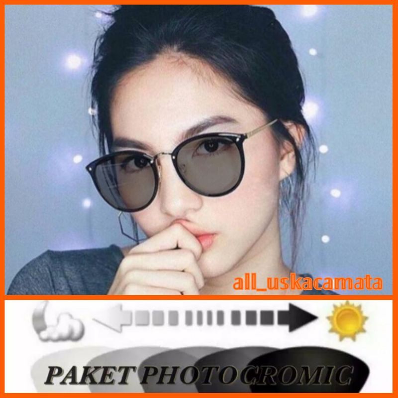 kacamata photocromic wanita PAKET KACAMATA PHOTOCROMIC, MINUS/PLUS/CYLINDER.