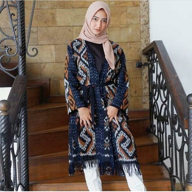 Outher tenun motif toraja longkek