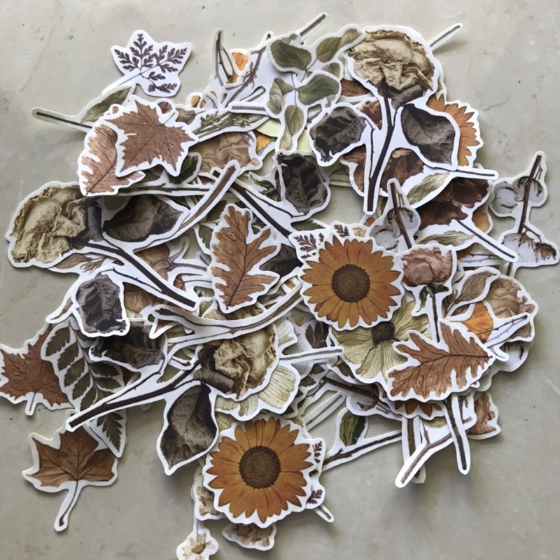 

5pcs Sticker hvs Bunga Flower dekorasi