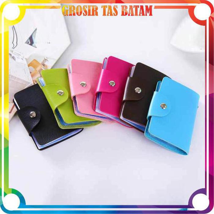 

lidya_viani D016 Dompet Kulit 24 Kartu Klip Card Clip Wanita Import