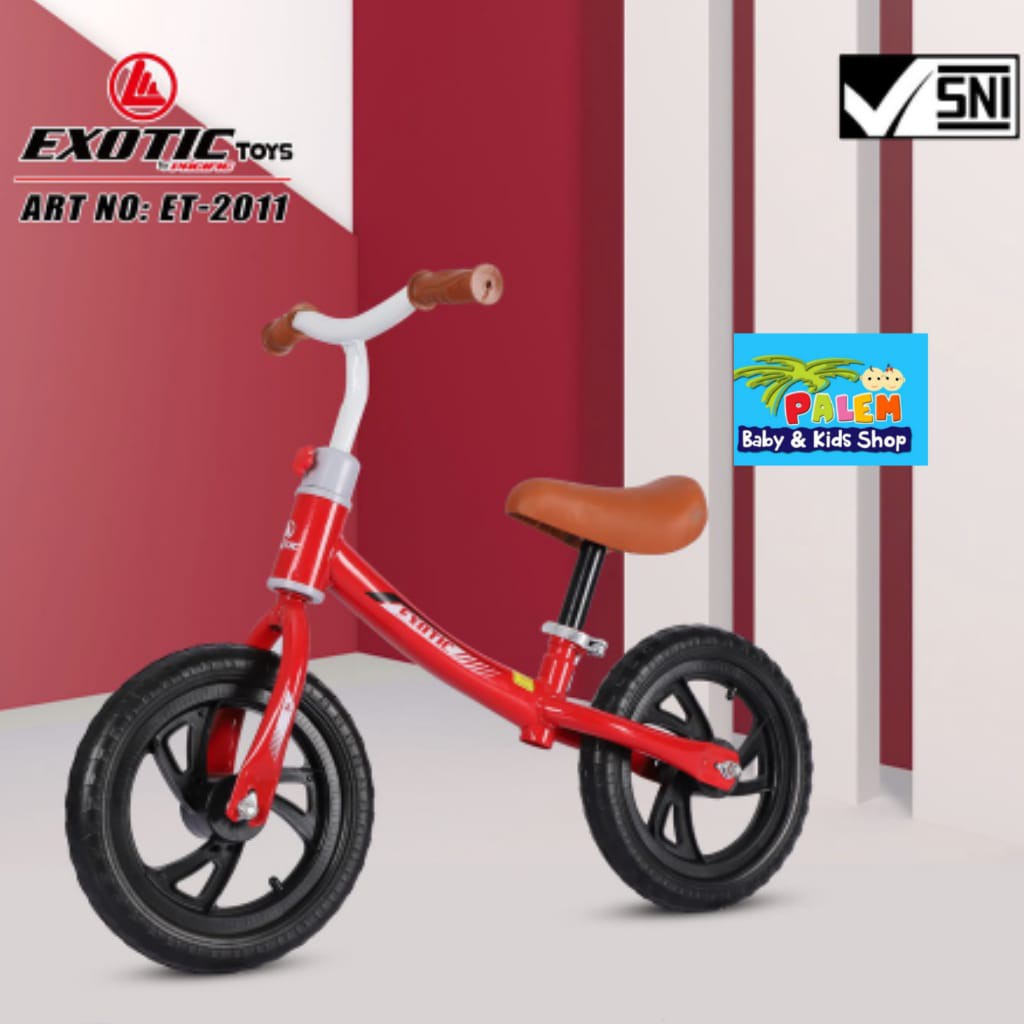 Sepeda Keseimbangan Anak Balance Bike Ride On Anak Push Bike 12 Inch Exotic Sepeda Anak Tanpa Pedal ET-2011