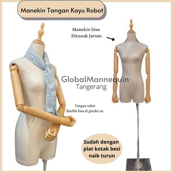 Manekin Wanita Full Foam Tusuk Jarum | Manekin Jahit Tangan Robot Display Butik
