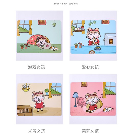 J2 - Mousepad kartun student Alas Mouse / Tatakan Mouse lentur-1