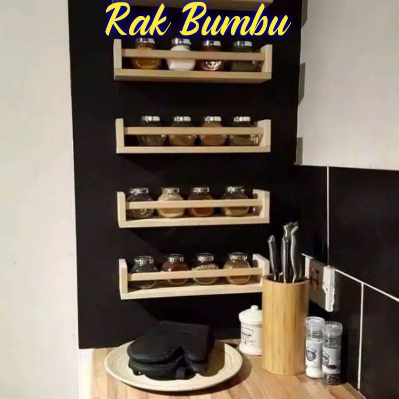 KUAT !! rak bumbu dapur serbaguna / Rak Buku / Rak dinding vintage kayu jati belanda / bekvam