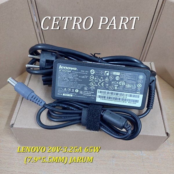 Adaptor Charger Laptop Lenovo (20v - 3.25a) Jarum Original BERGARANSI