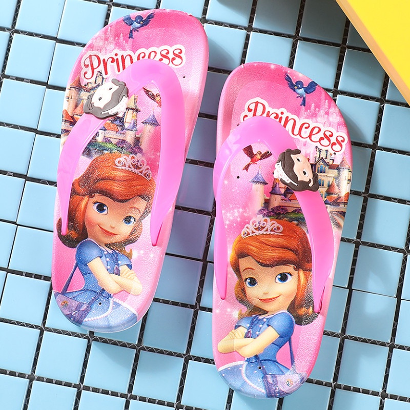 ByKiddos -Sandal Jepit Anak Cewek / Sandal Japit Impor SPIDERMAN SOPHIA / Sandal Import Anak Cowok 1-8 Tahun