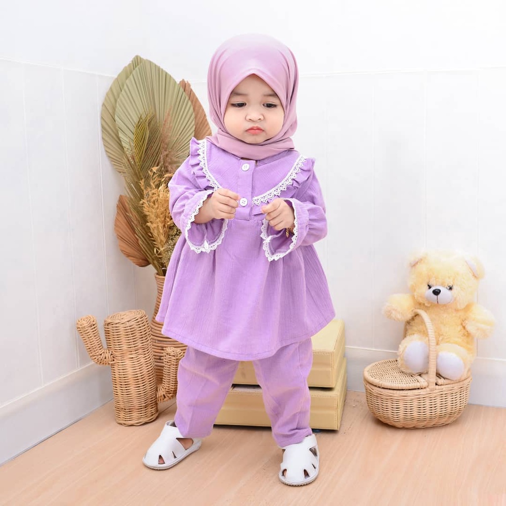 Murah LARISA SET setelan anak perempuan oneset bayi perempuan usia 3-6 tahun premium